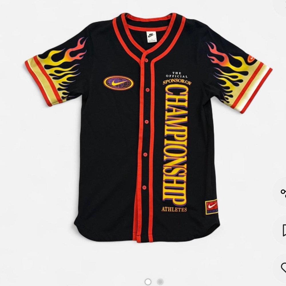 Rare Nike Champion flame Baseball Jersey